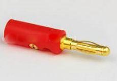 Wtyk bananowy plastykowy czerwony