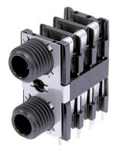 NSJ 12 HF-1 - GNIAZDO JACK + NRJ NUT MK - NAKRĘTKA METALOWA x2